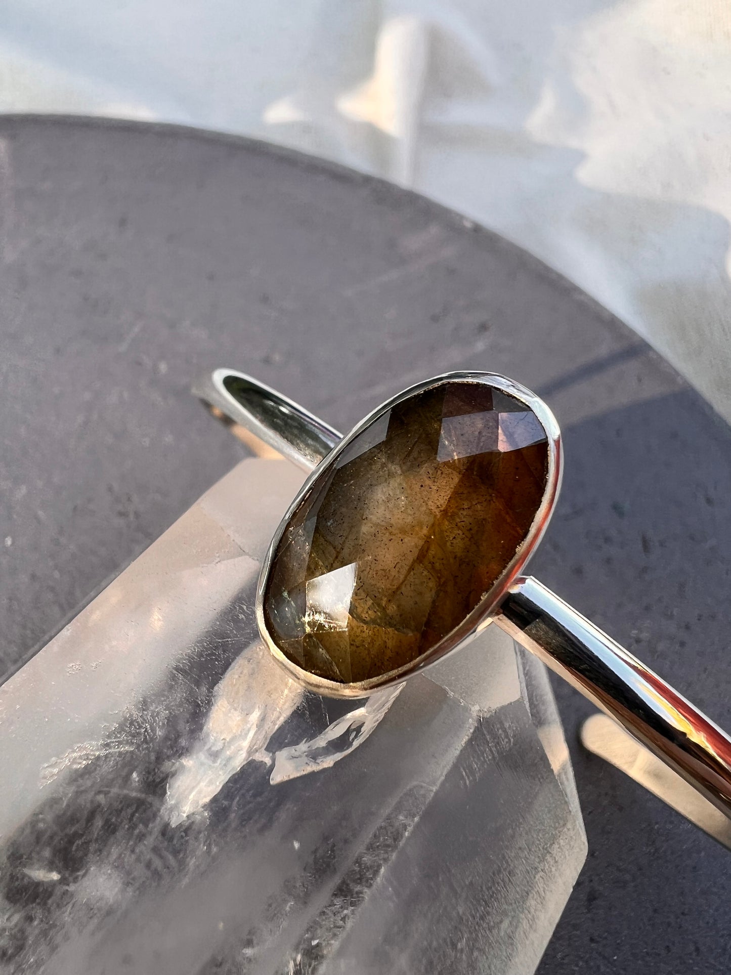 Faceted Labradorite Cuff