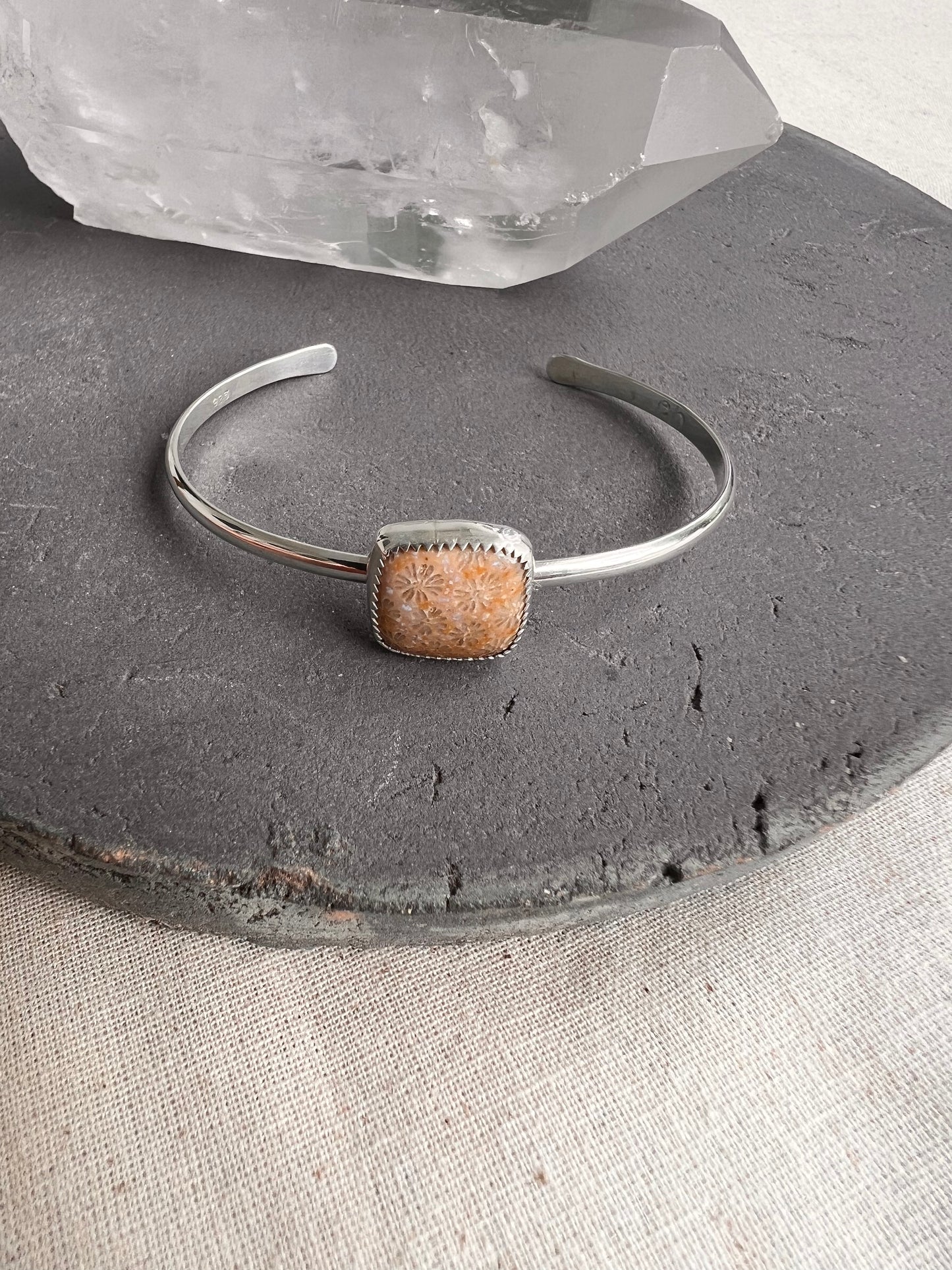 Fossilized Coral Cuff