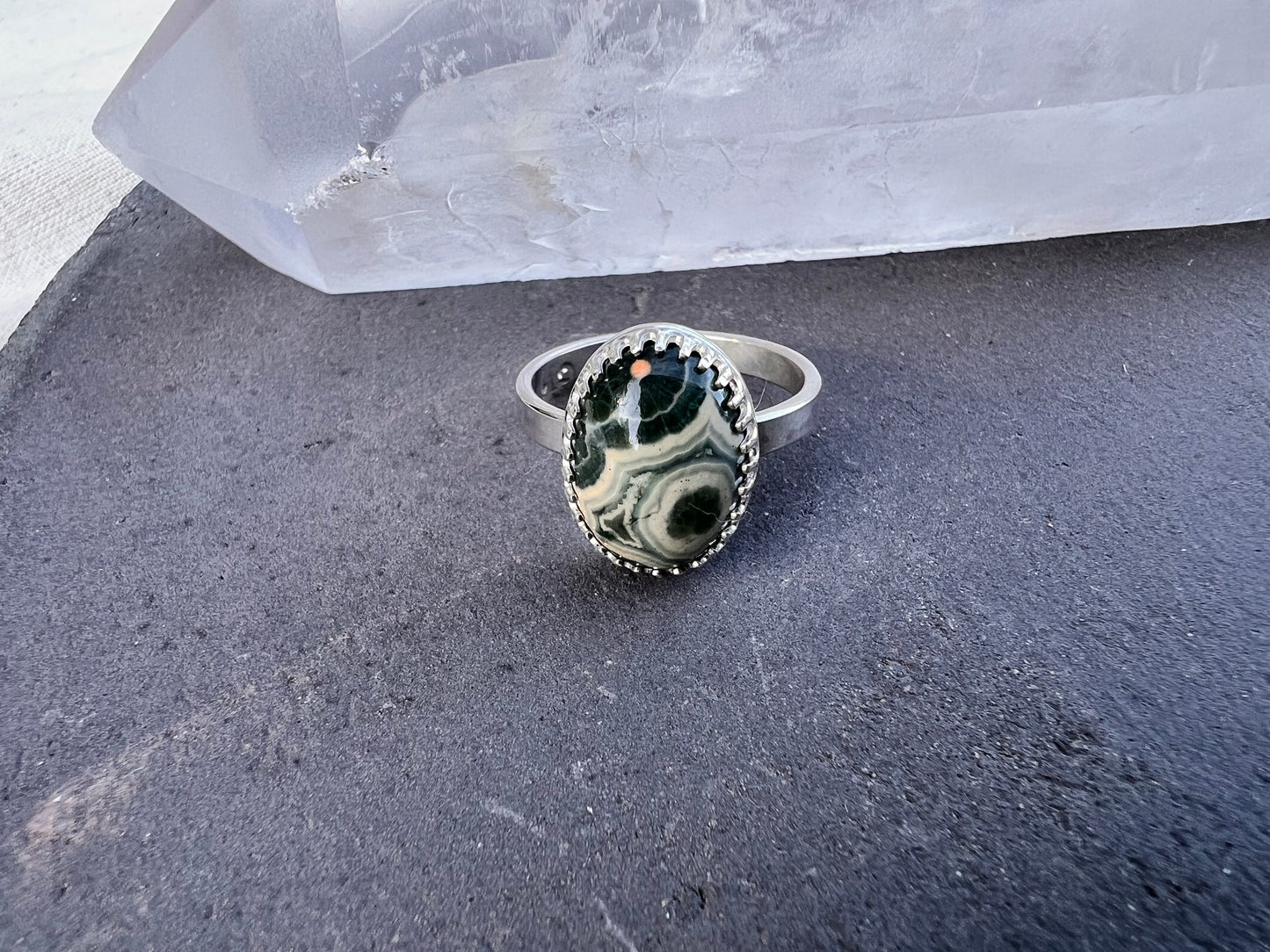 Ocean Jasper Ring, Size 7.25