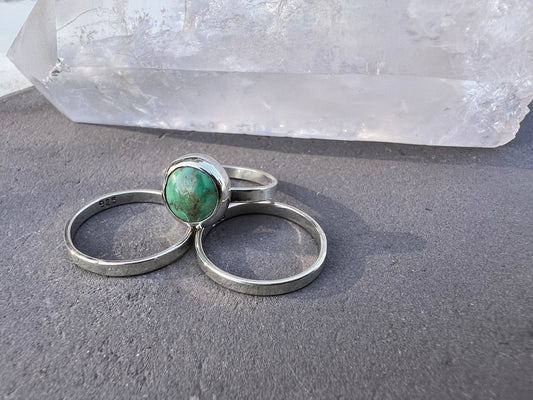 Turquoise Set of 3 Stacking Rings, Size 6