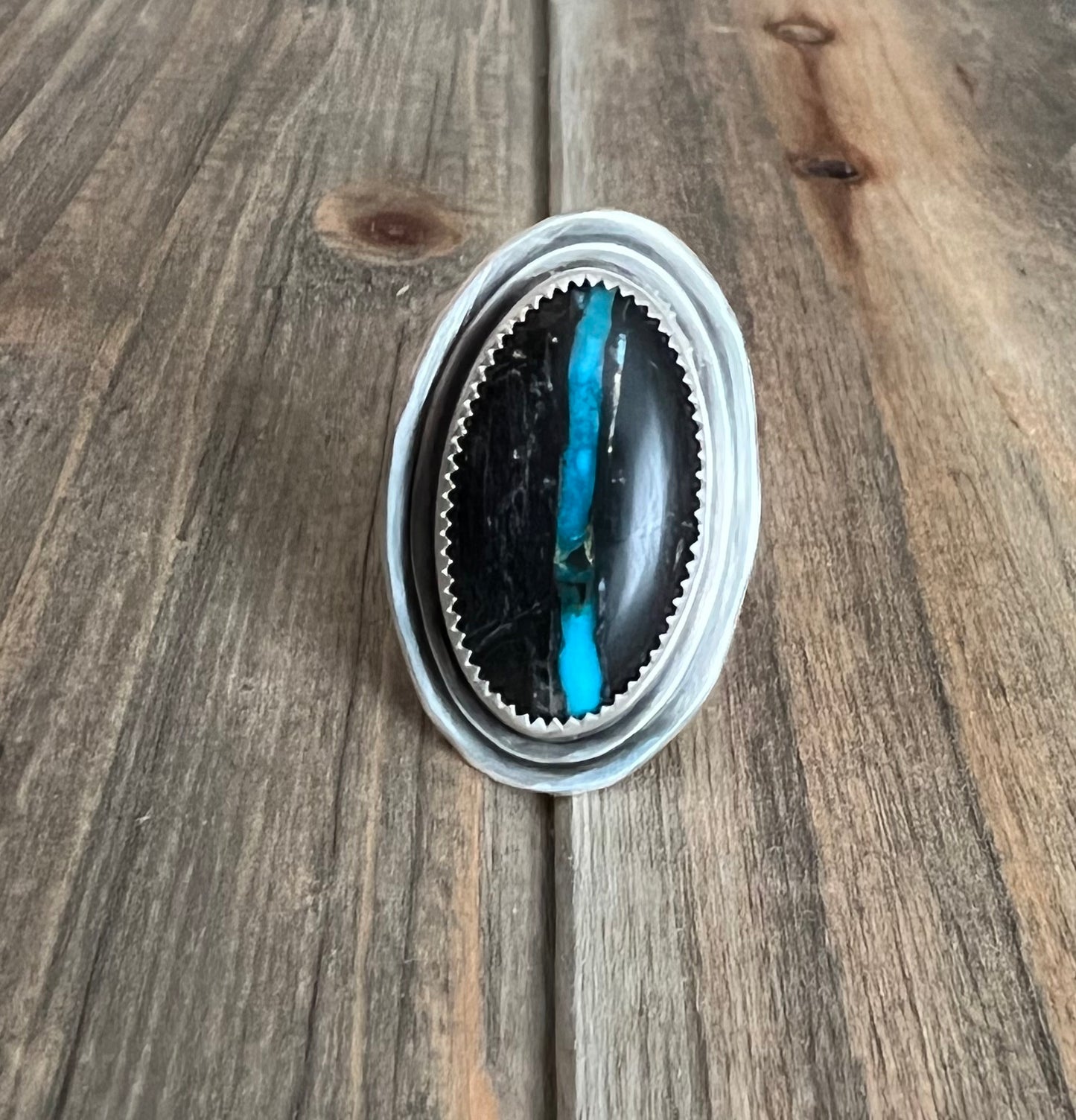 Blue Moon Turquoise Ring, Size 6.5