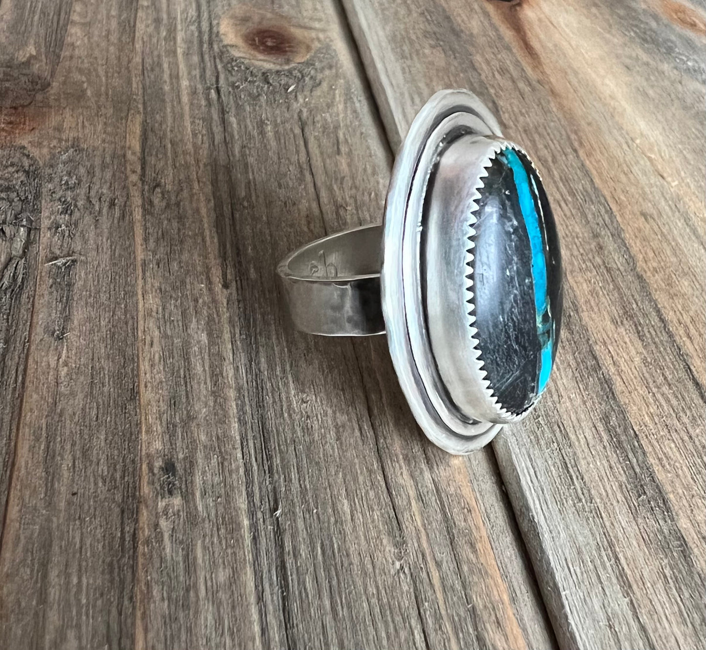 Blue Moon Turquoise Ring, Size 6.5