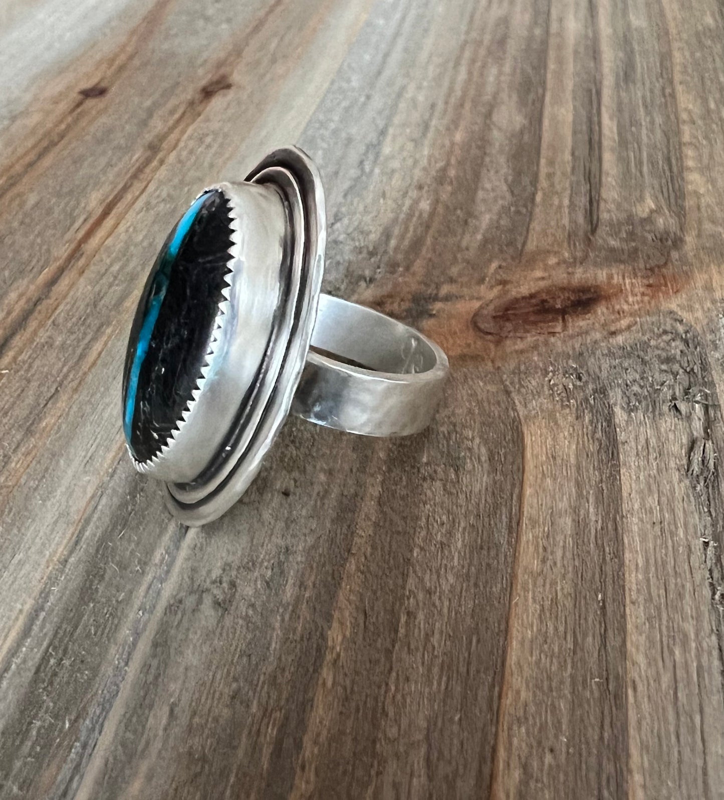 Blue Moon Turquoise Ring, Size 6.5